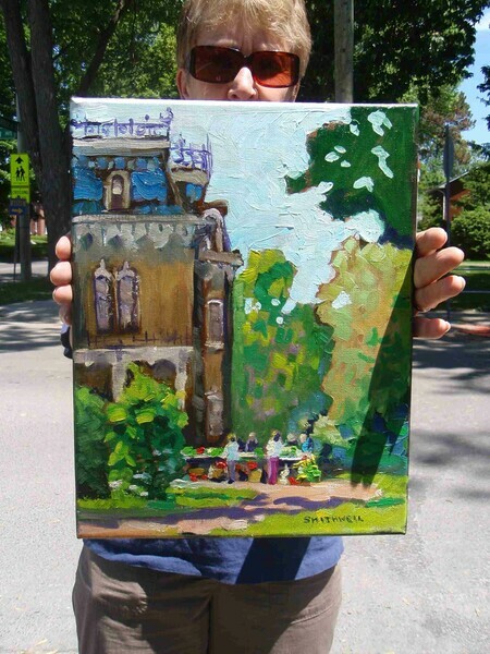 Painting of Glanmore house , done at the Belleville Plein air Competition. 